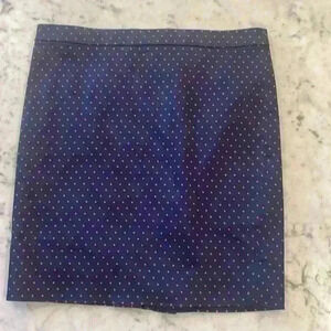 J.Crew size 14 women’s pencil skirt blue with red polkadots
